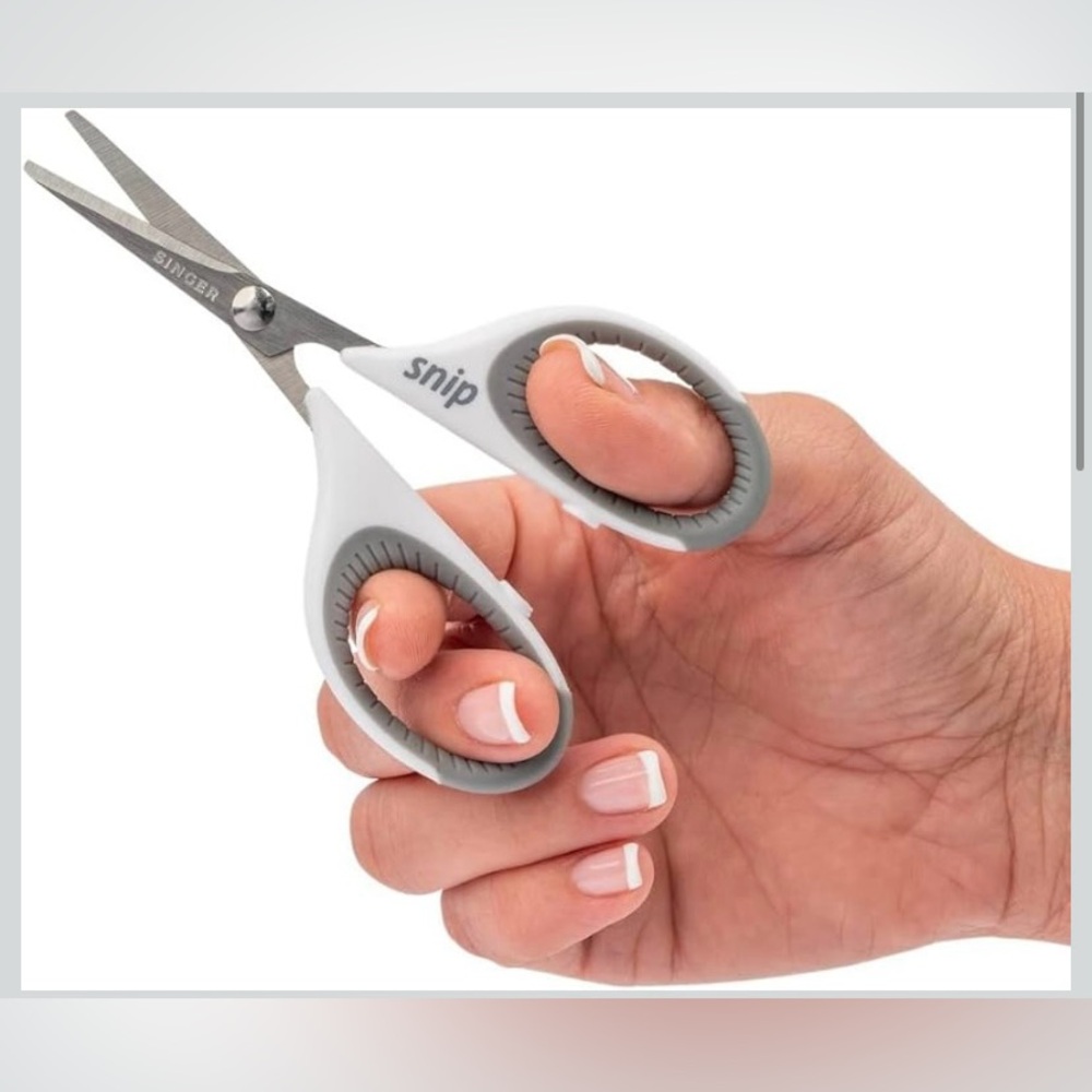 SINGER 3pc Comfort-Grip White and Gray Scissors Set - NEW in package - Picture 5 of 11